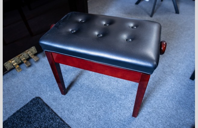 Used Apollo Polished Dark Wine Mahogany SR650 Upright Piano - All Inclusive Premium Package (SN:141448) - Image 13